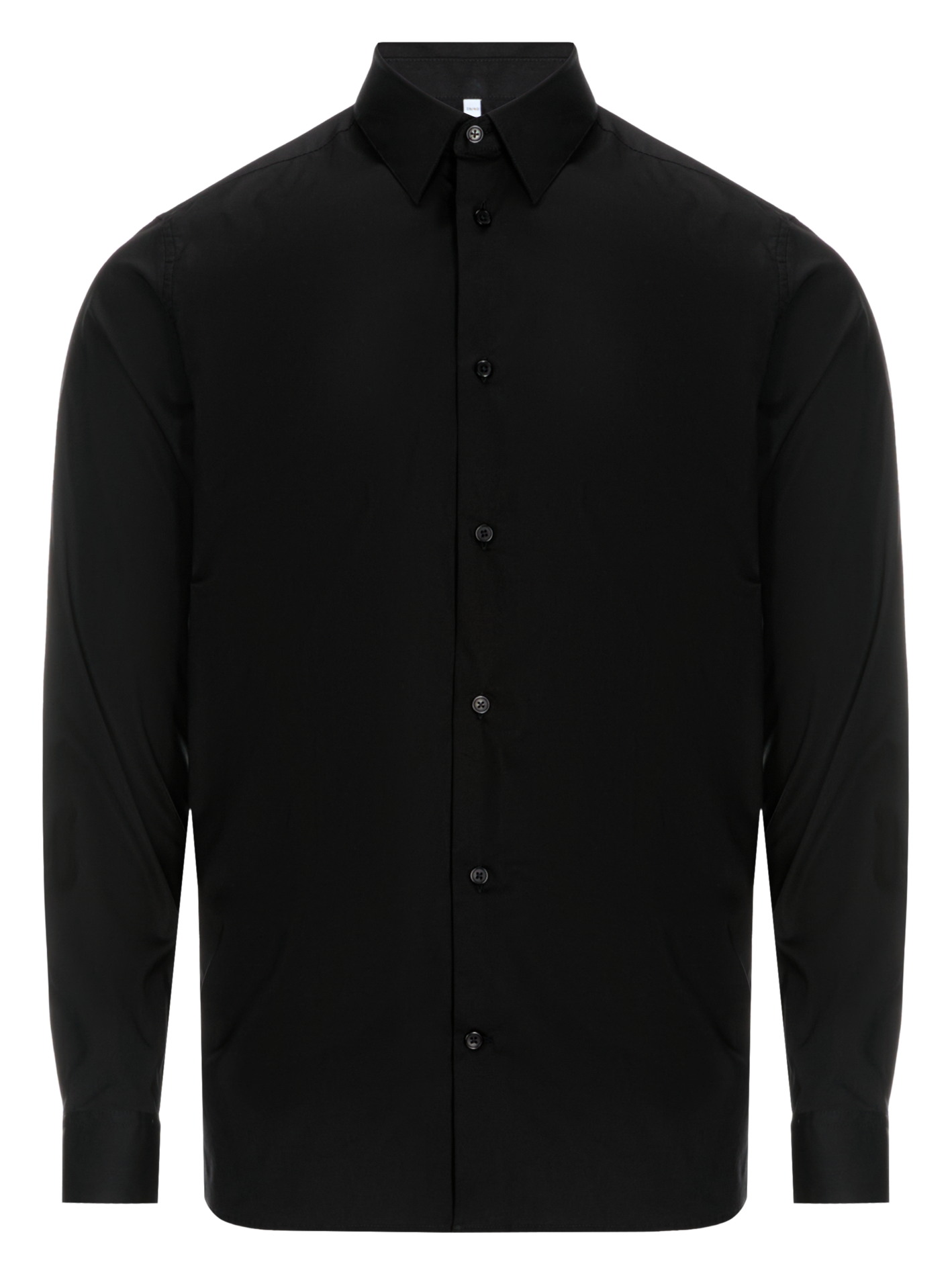 ESTRETCH - Chemise slim-fit en coton mélangé | Noir
