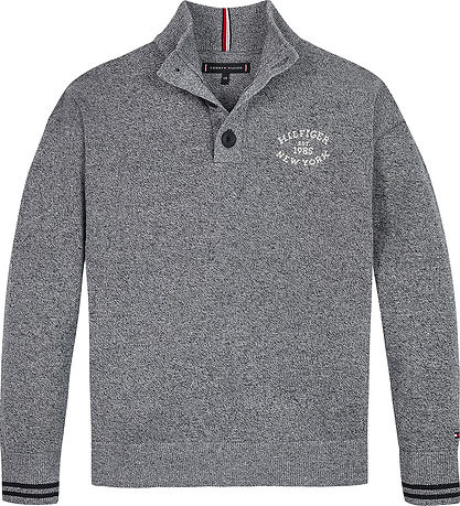 Tommy Hilfiger Bluse - Strick - Monotype - Desert Himmel/Ägäis S
