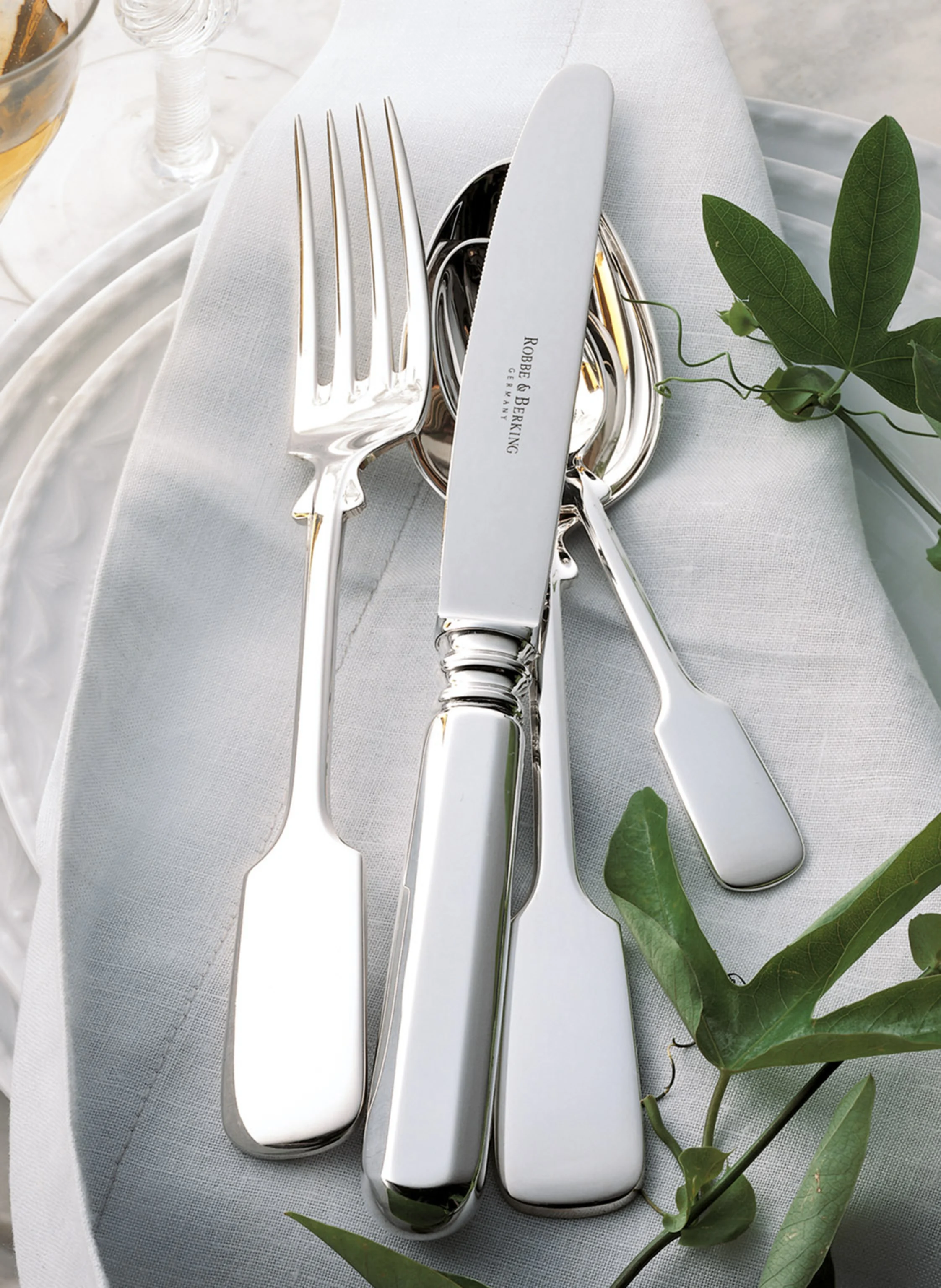 ROBBE & BERKING 4-tlg. Besteckset ALT-SPATEN (925 Sterlingsilber)