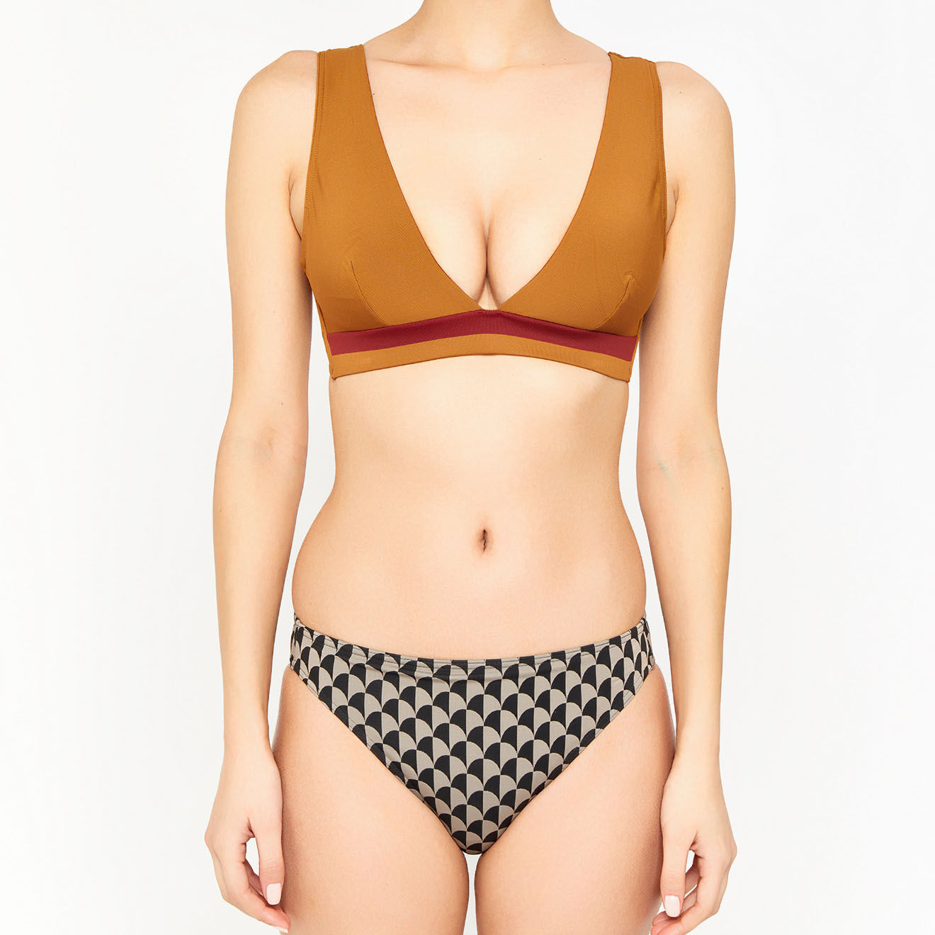 Iodus Haut de maillot de bain Iker marron/acajou