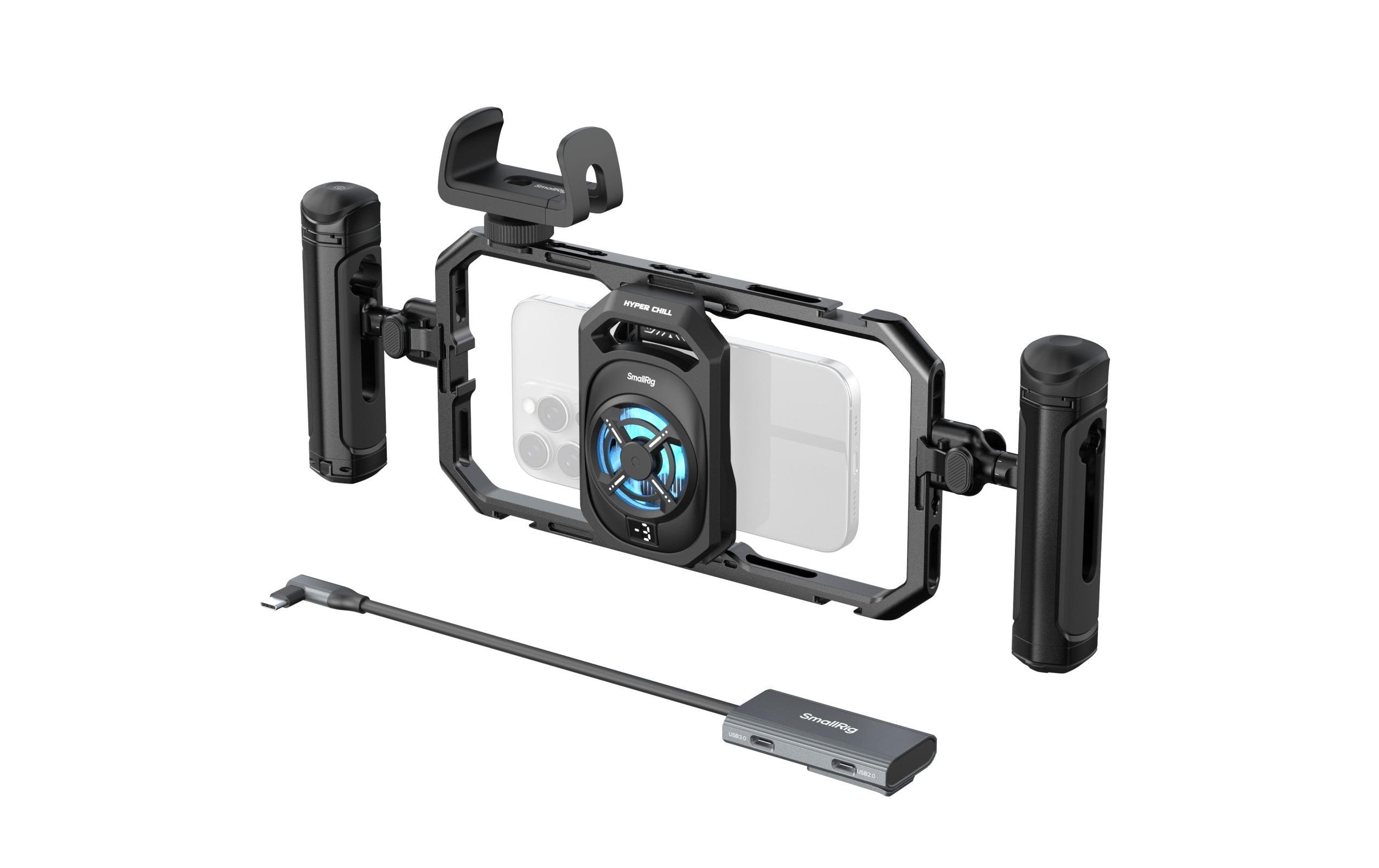 All-in-One Thermal Phone Cage Kit<br>Lösung für die Erstellung von mobilen Inhalten, die eine längere Aufzeichnung erfordern