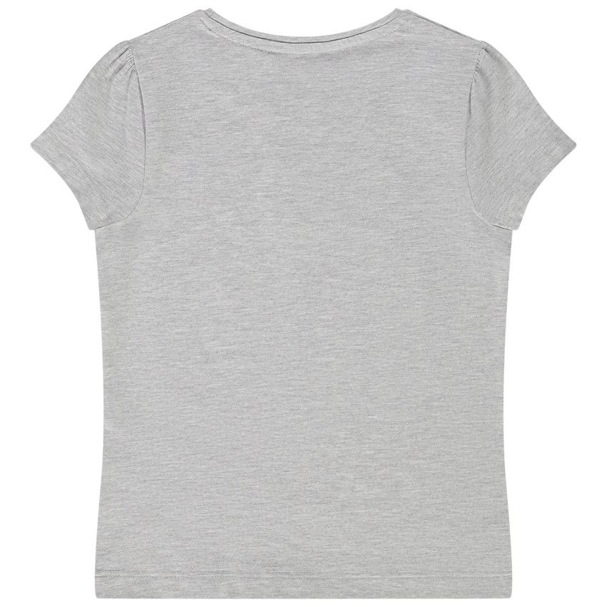 T-shirt manches courtes en jersey avec print fantaisie pour fille - Gris clair