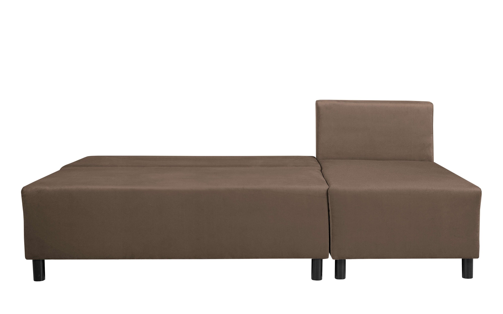 Home affaire Ecksofa »IWALANI, Schlafsofa mit Bettkasten, Recamiere beidseitig montierbar« L-Form, B/T/H 199/135/83 cm, Struktur weich & Velvet