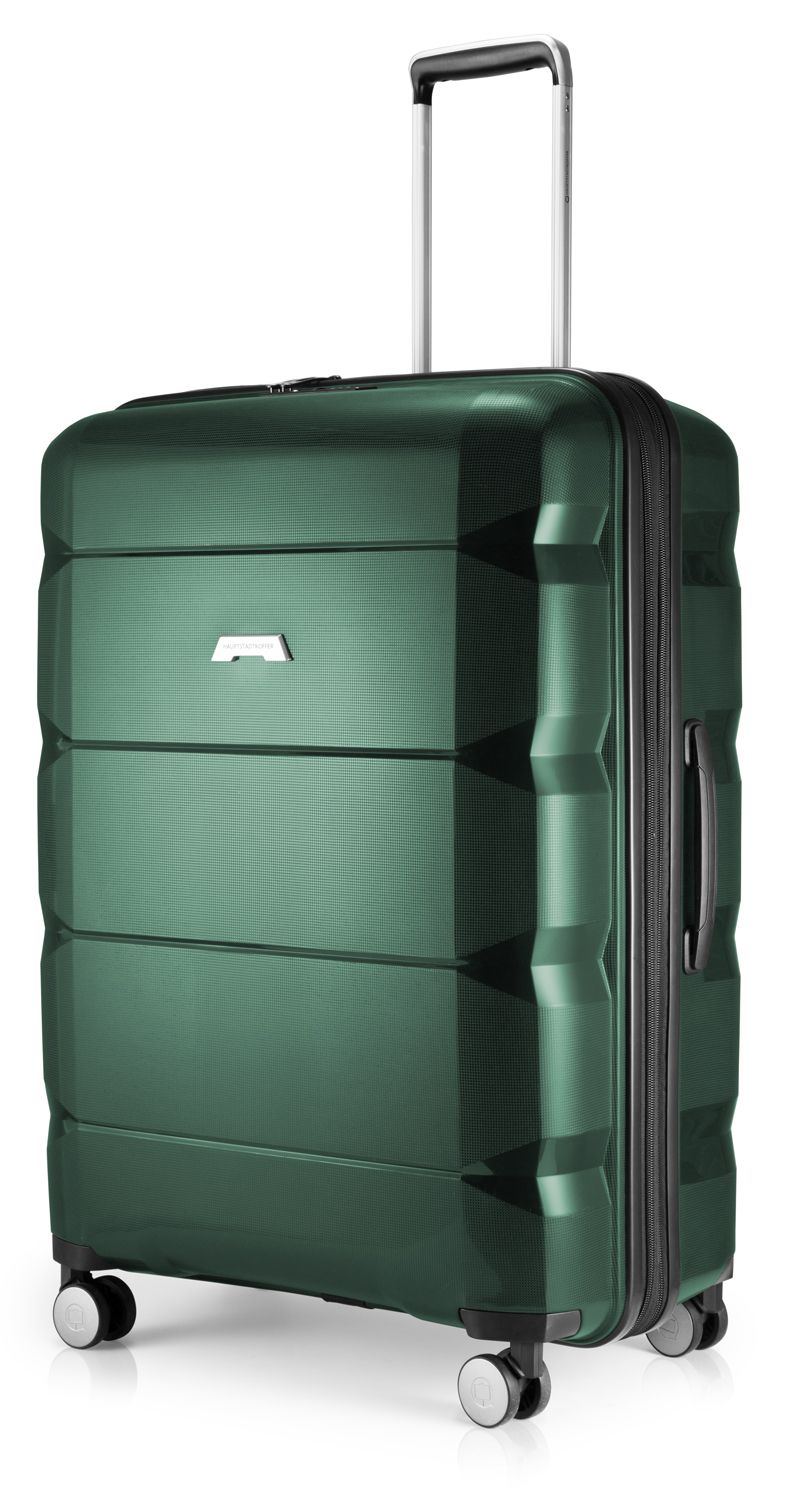 Britz - mala rígida com rodinhas, aprovada pela TSA, 75 cm, 115 litros, verde escuro