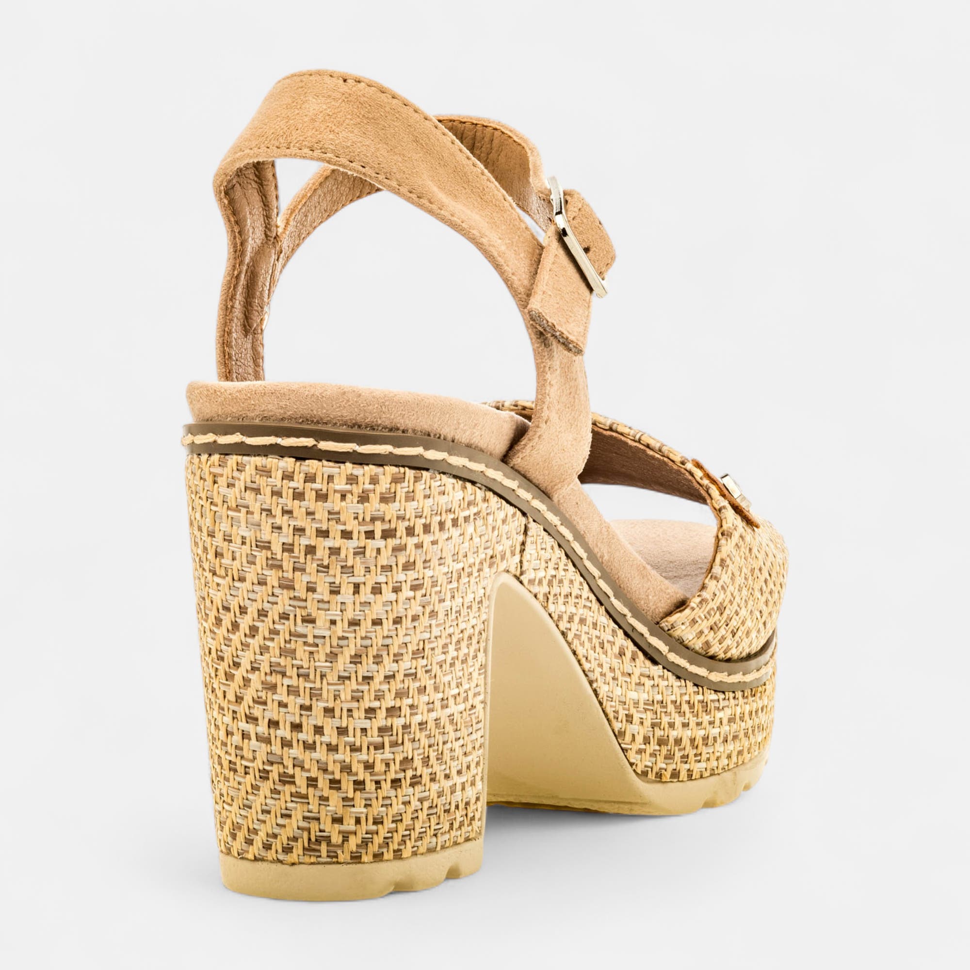 Nu-pieds à talon Femme beige