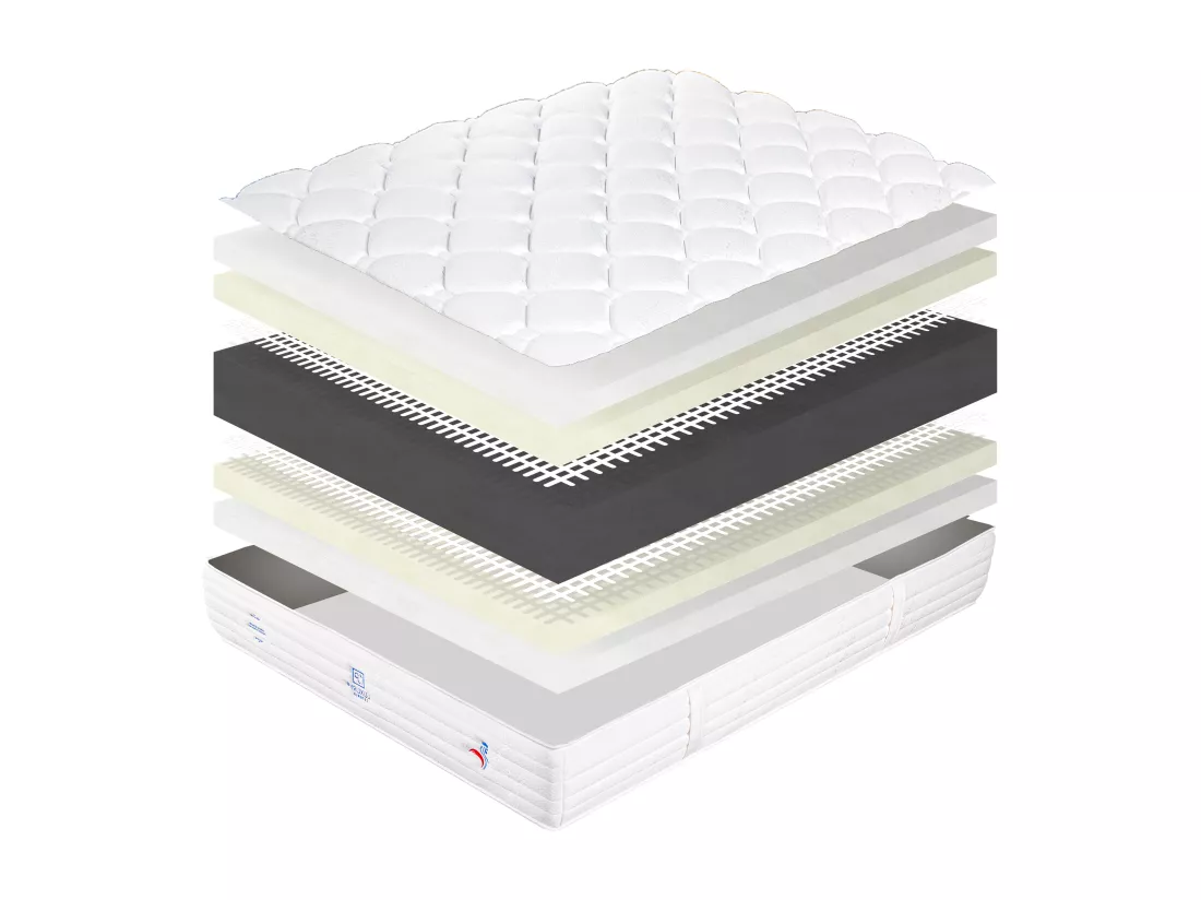 Matelas 140x190 cm, Patriote Mousse, 27cm, Soutien ferme + 2 Oreillers + Couette