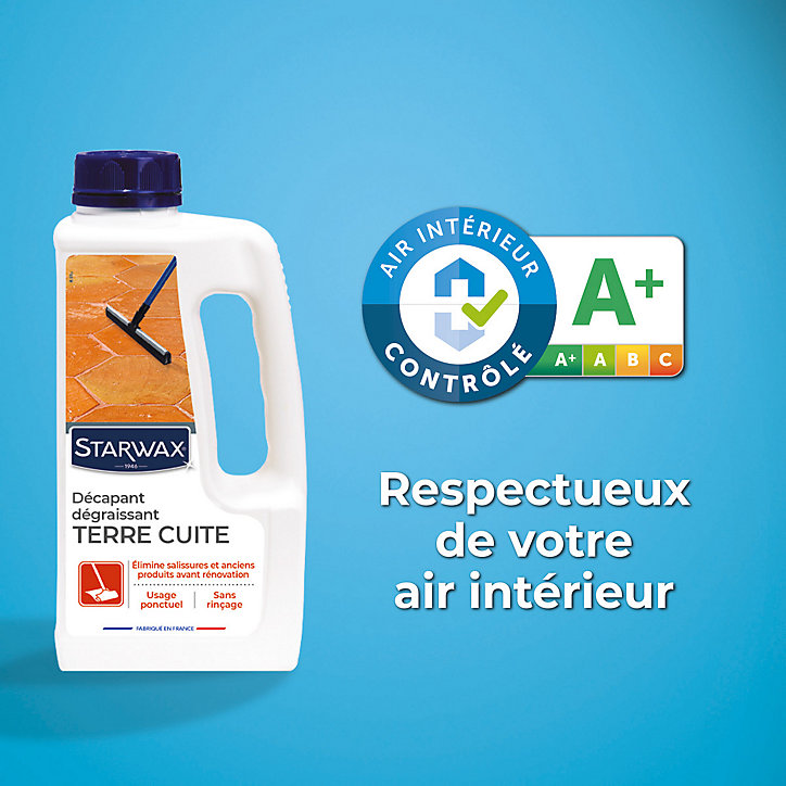 Décapant avant protection tomettes et terres cuites Starwax 1L
