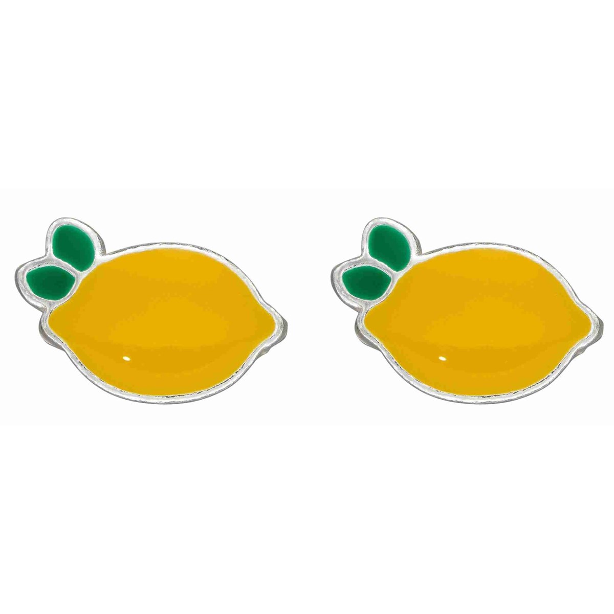 Boucle d'oreille citron en argent 925/1000
