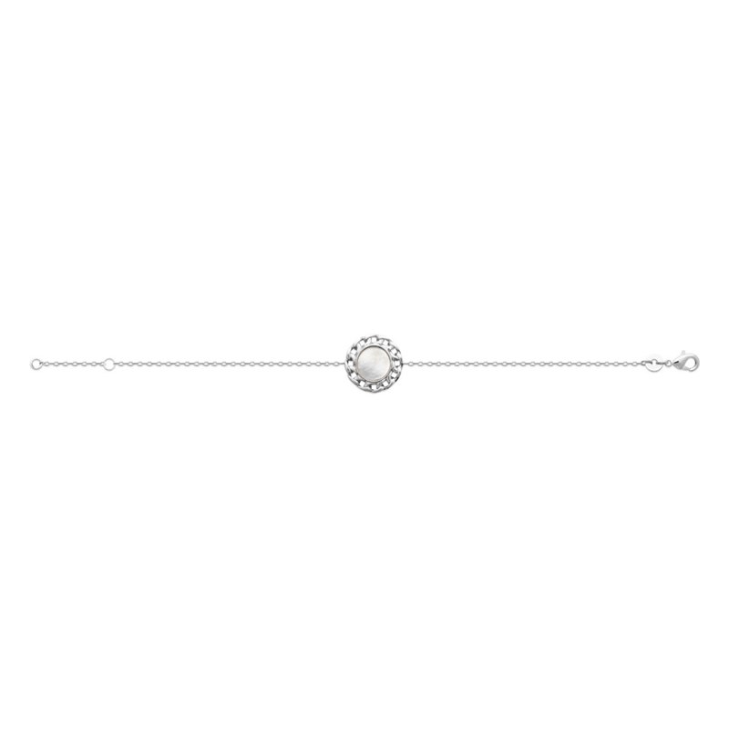 Bracelet Femme - Argent 925 - Nacre - Longueur : 18 cm