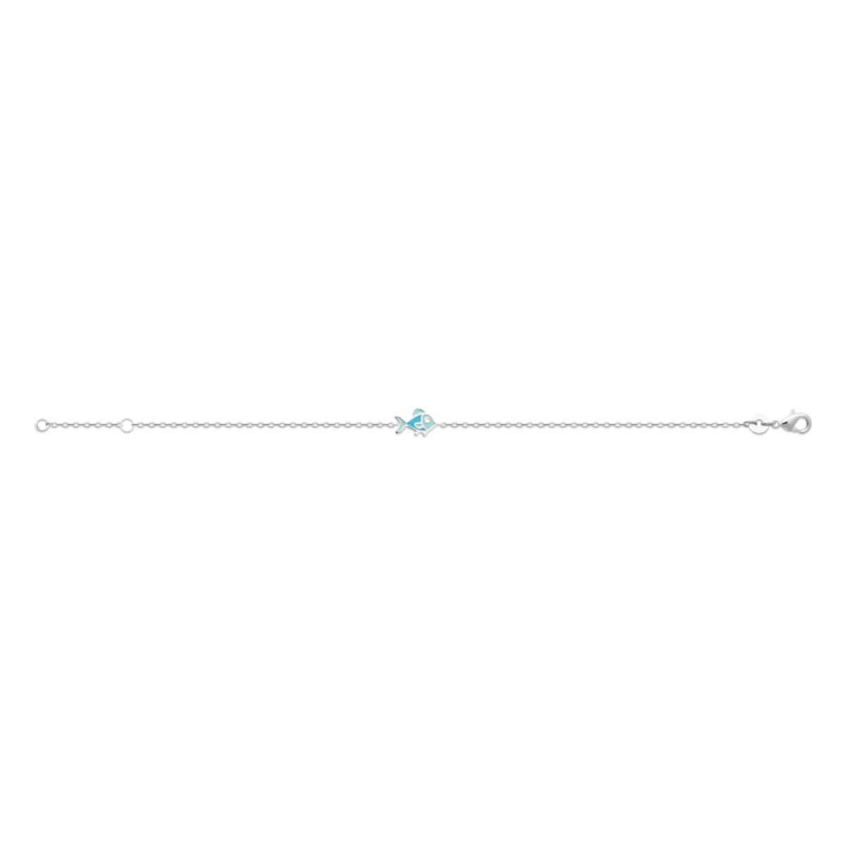 Bracelet poisson émail coloré Argent 925 Rhodié