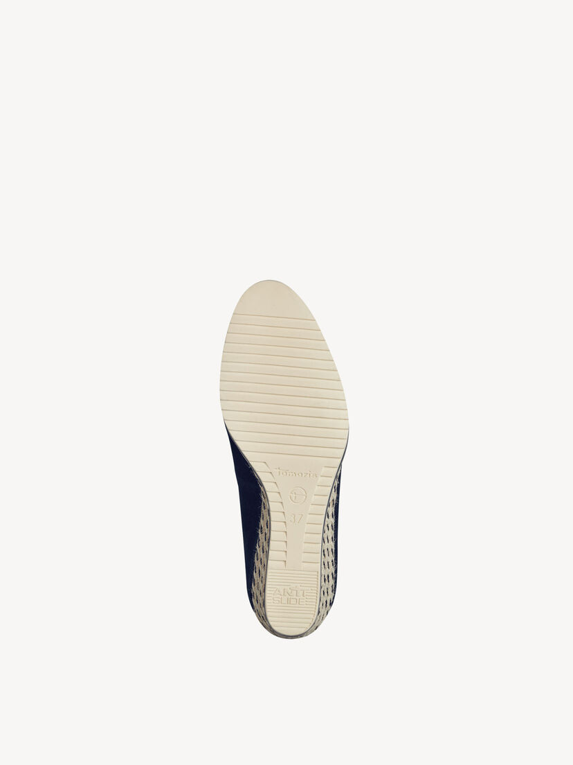 Leren Sleehakpumps - blauw