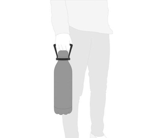 Bouteille isotherme inox brossé 1,5 L avec poignée - QWETCH