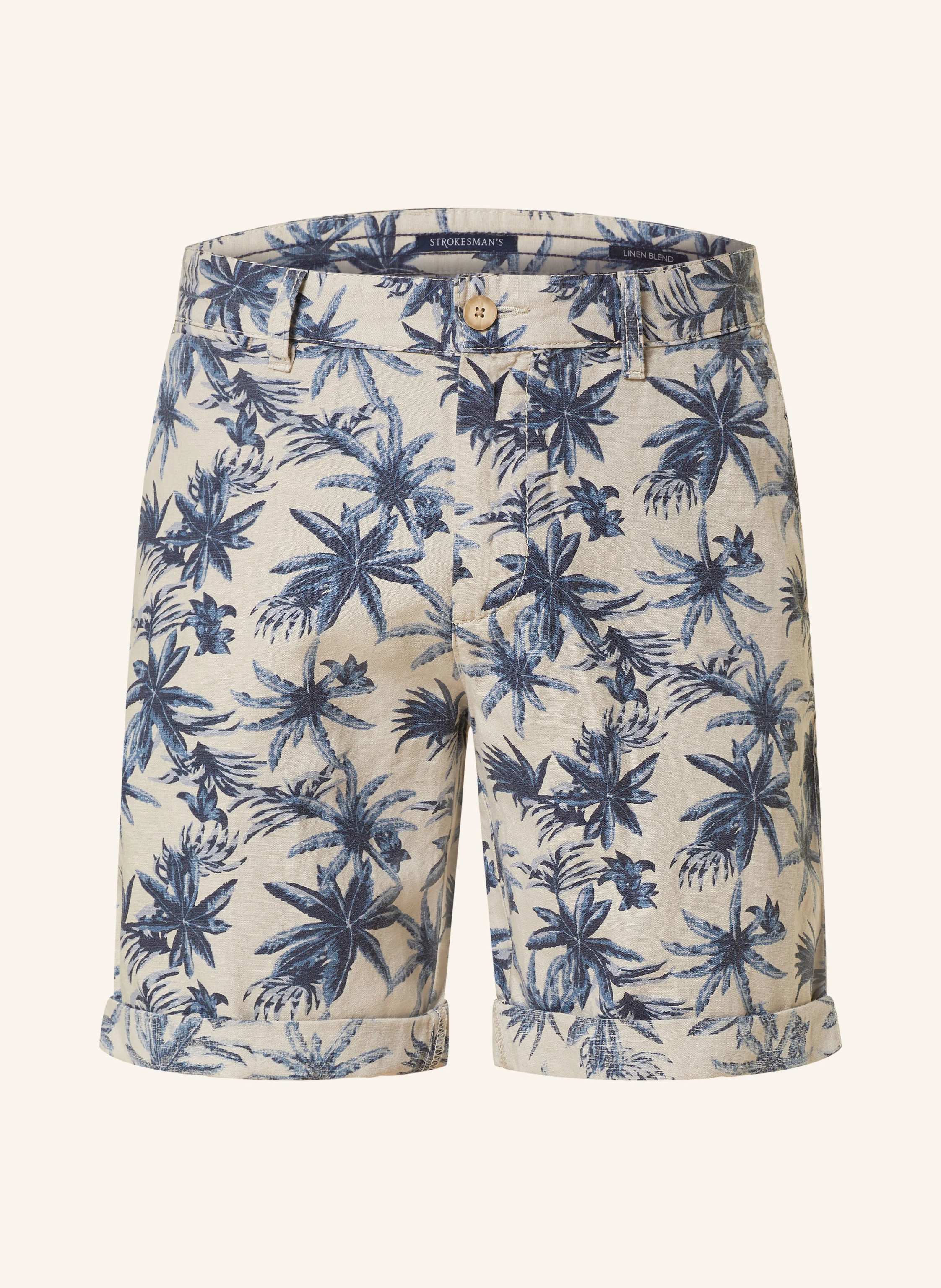 STROKESMAN'S Shorts Slim Fit mit Leinen