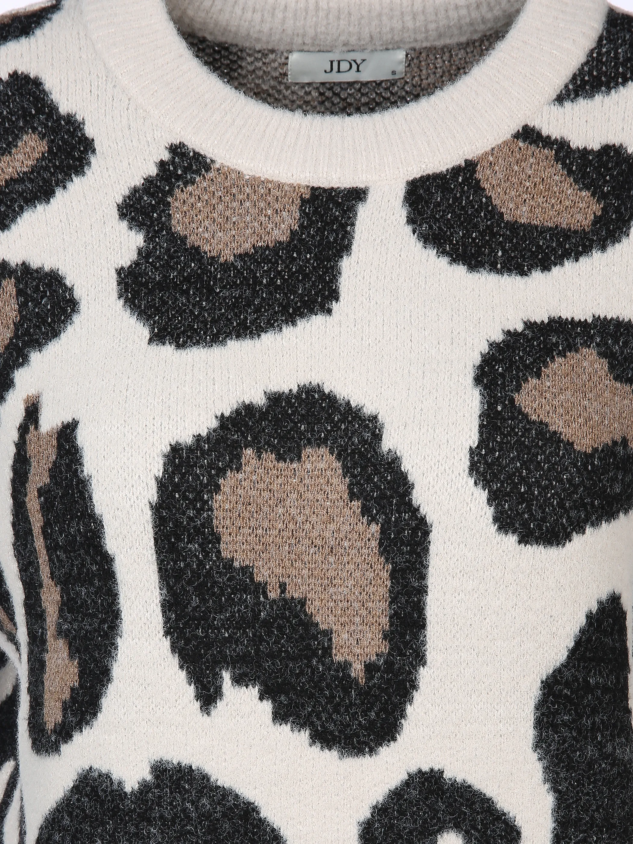 Damen Pullover mit abstraktem Leoprint