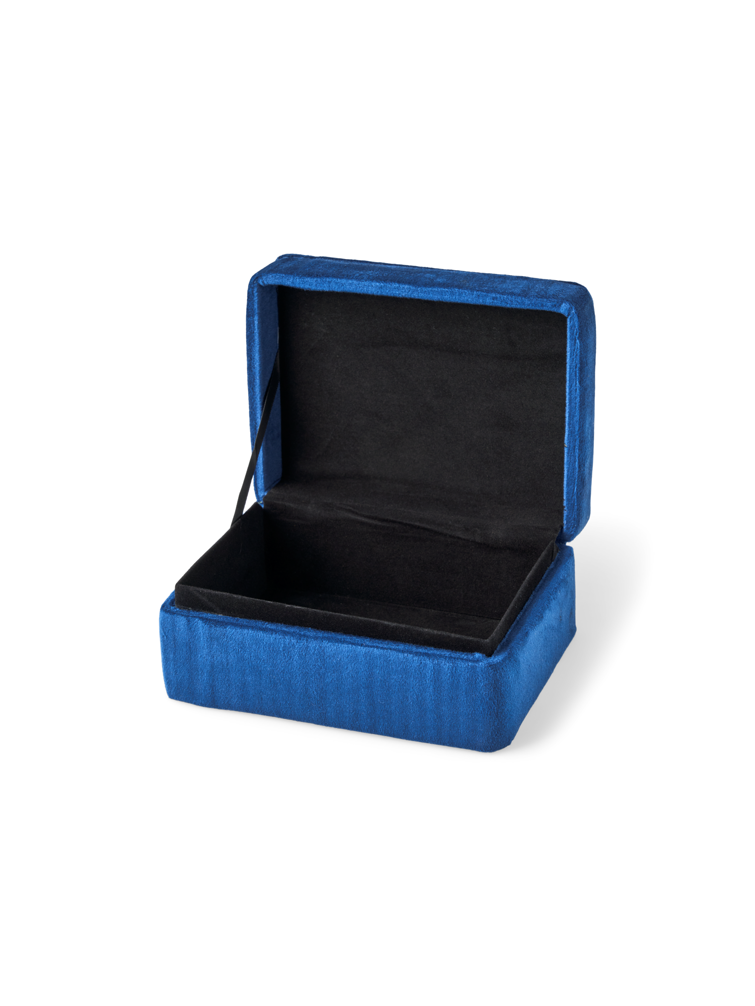 Smykkeskrin i velour | 12,5 x 16,5 x 7,5 cm. | Blue