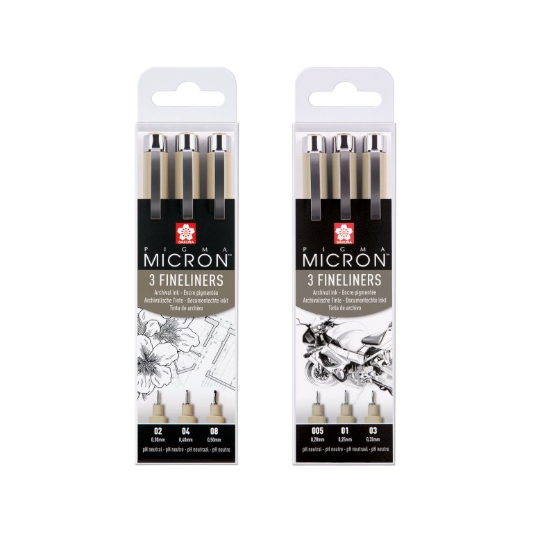 Sakura Fineliner Pigma Micron, 3er-Set