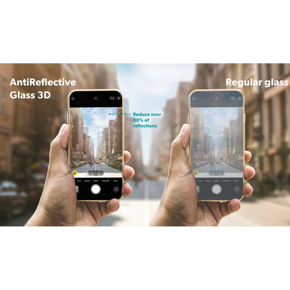 iPhone Air AntiReflective 3D Ultra Wide Fit Panzer Glas Case Friendly   Montagerahmen (94012151900001)