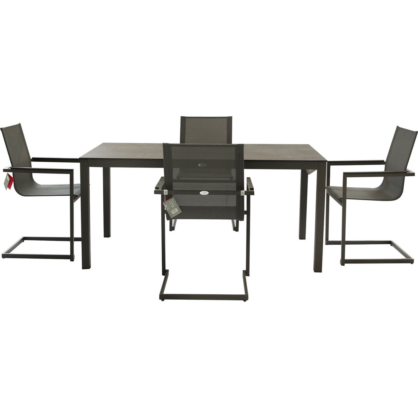 5tlg. Metall Garden Pleasure Sitzgruppe Tisch Esstisch Stuhl Stühle Sessel