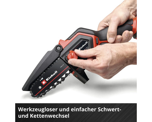 Einhell Power X-Change GE-PS18/15 Li accu takkenzaag/mini kettingzaag/houtzaag (accu en lader niet inbegrepen)