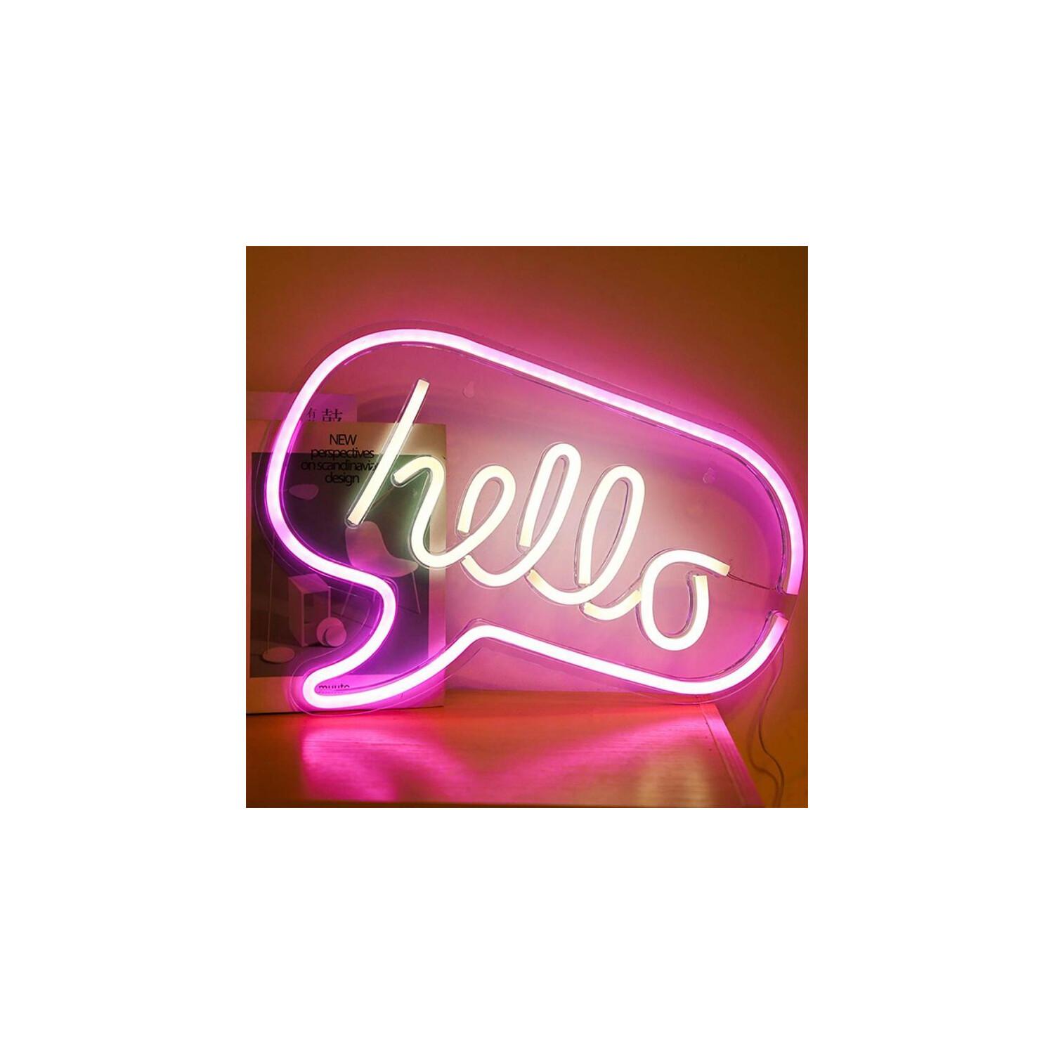 LAMPE HELLO ACRYLIQUE USB