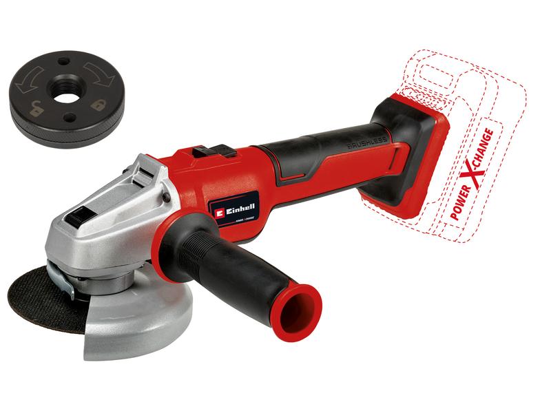 Einhell Professional Akku-Winkelschleifer AXXIO 18/125 Q So Helfer bei Arbeiten in Werkstatt, Haus und Garage, mit Quick fix nut