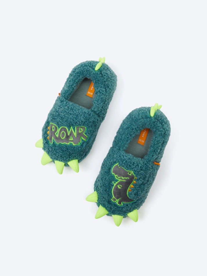 Pantufas com Garras de Dinossauro - Verde