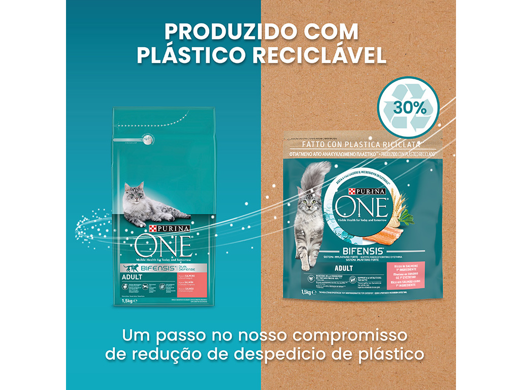 RAÇÃO PARA GATO PURINA ONE ADULTO COM SALMÃO 2.8KG