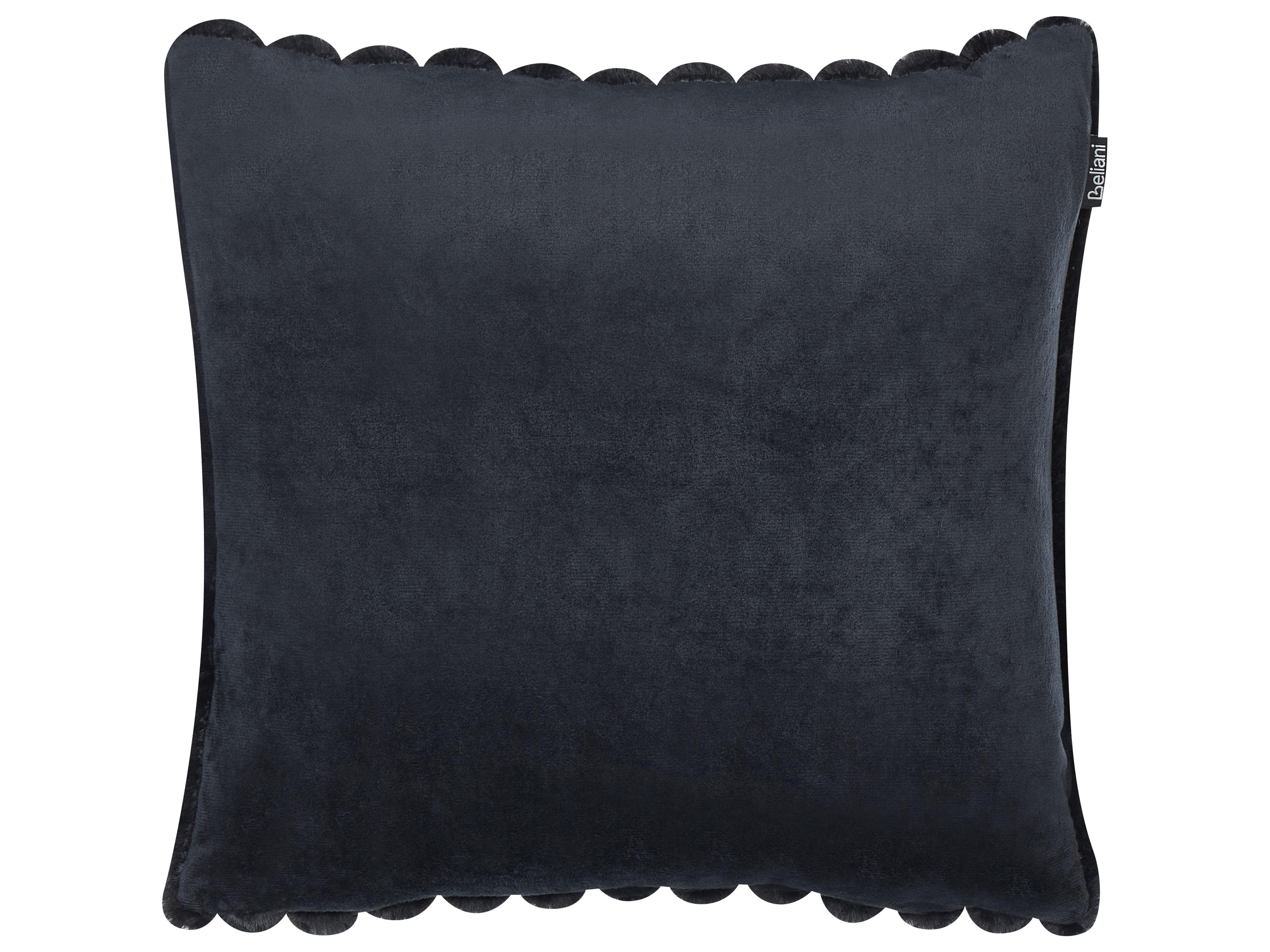 Set van 2 sierkussens RAKYA Nepbont 45 x 45 cm Zwart gestreept
