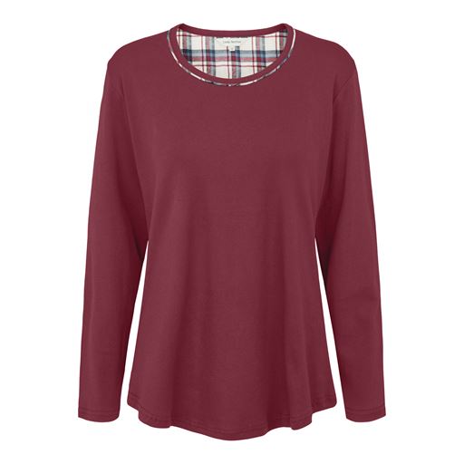 Lady Avenue Cotton Flannel Pyjamas, Ruby Red, XS