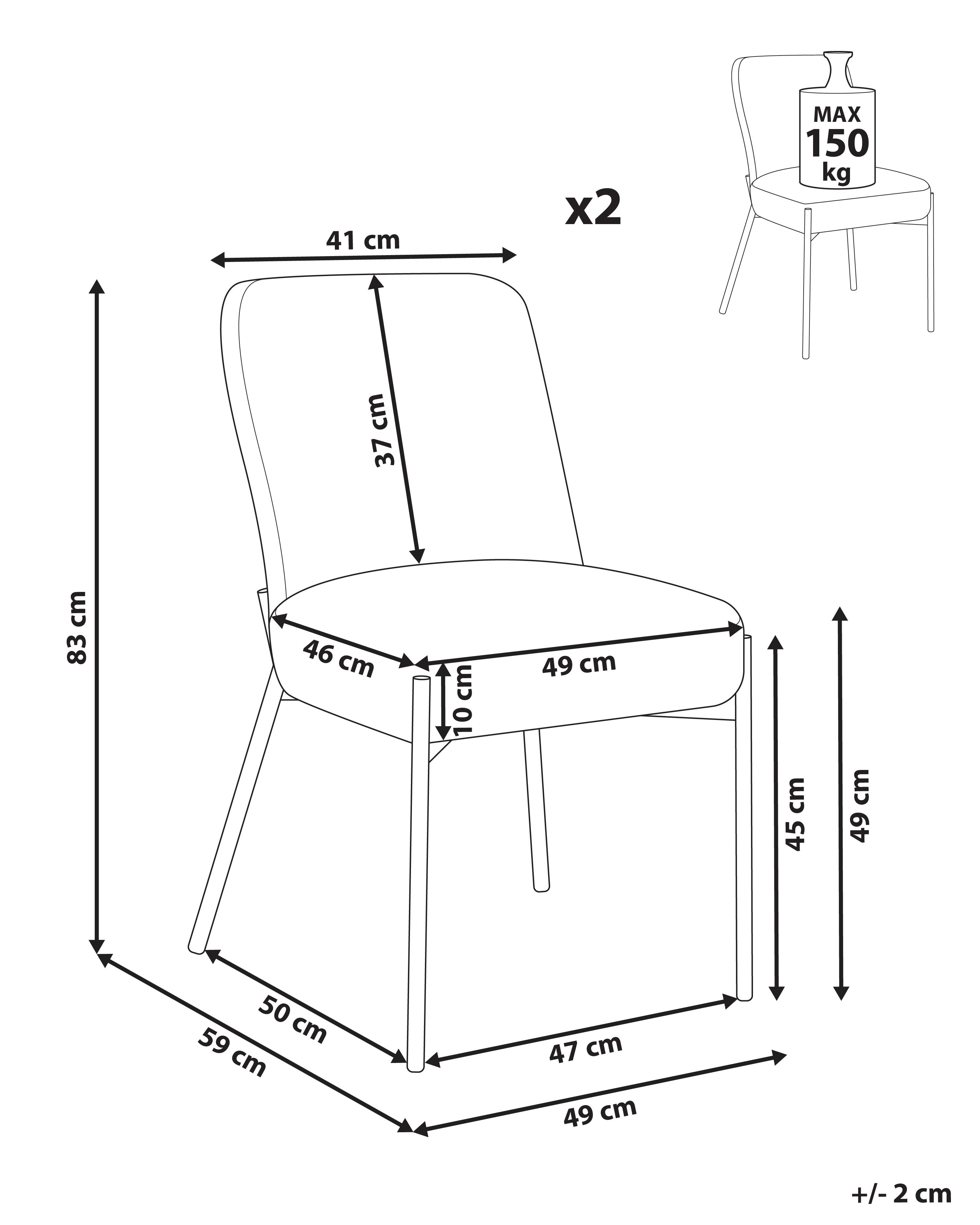 Set van 2 stoelen MALIN Bouclé Donkergroen
