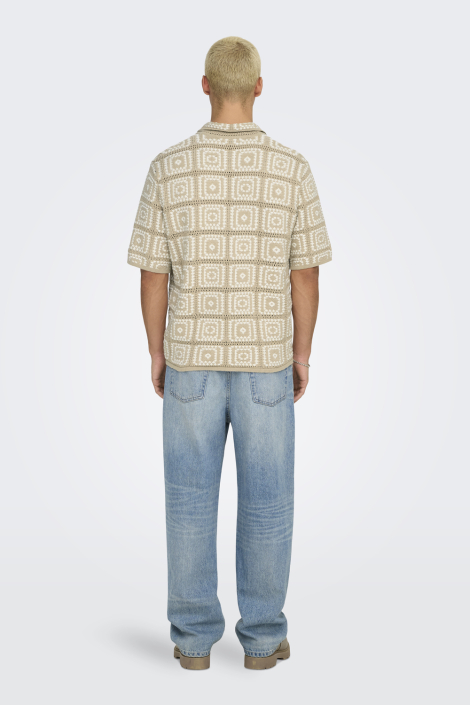 Only & Sons beige heren overhemd