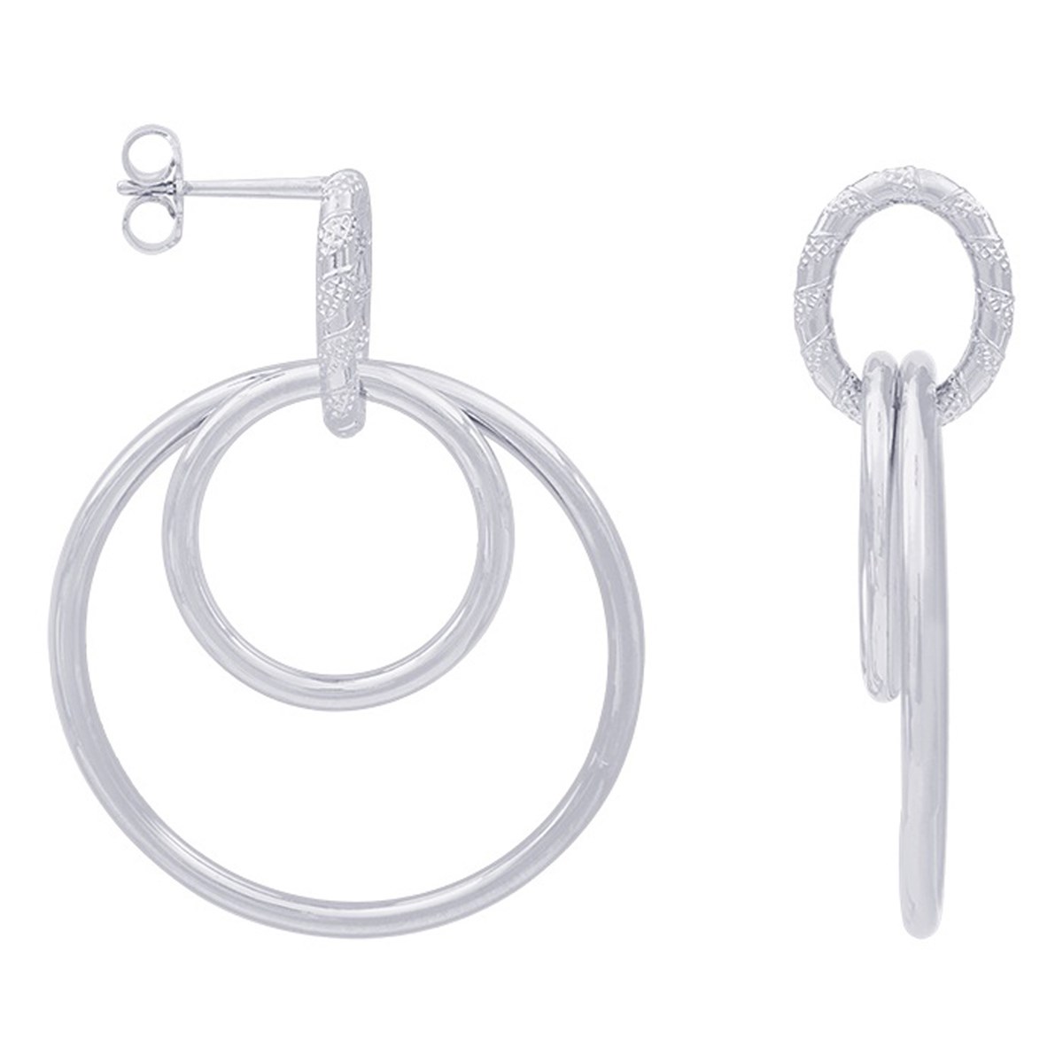 Boucles d'oreilles Saunier argent Santal