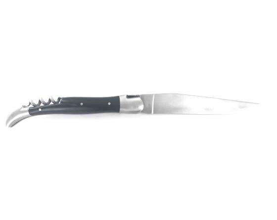 Laguiole Tradition 12 cm - 2 mitres - 2 pièces - Ebène Couteau de Poche Forge de Laguiole