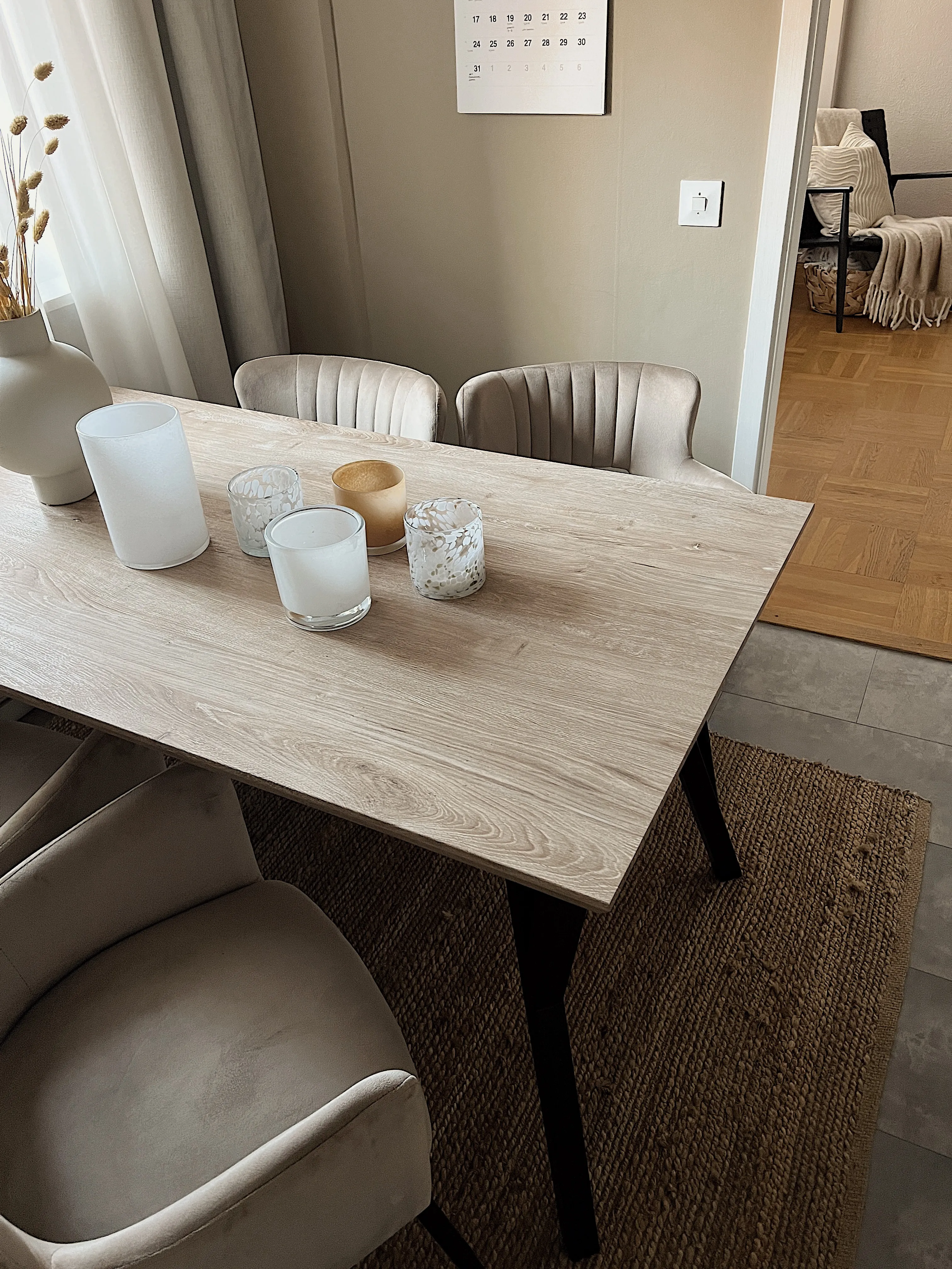 Eettafel BRAVO Lichtbruin 80 cm 140 cm