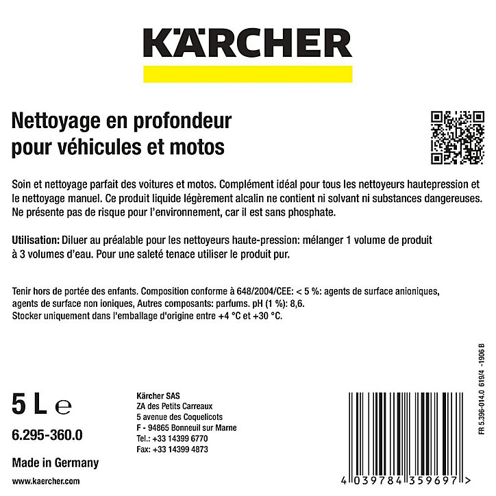 Shampooing auto Karcher 5 Litres
