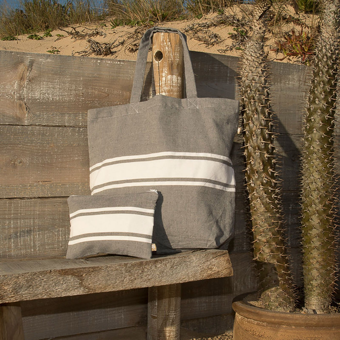 Febronie Sac St Tropez gris - 45x42 cm