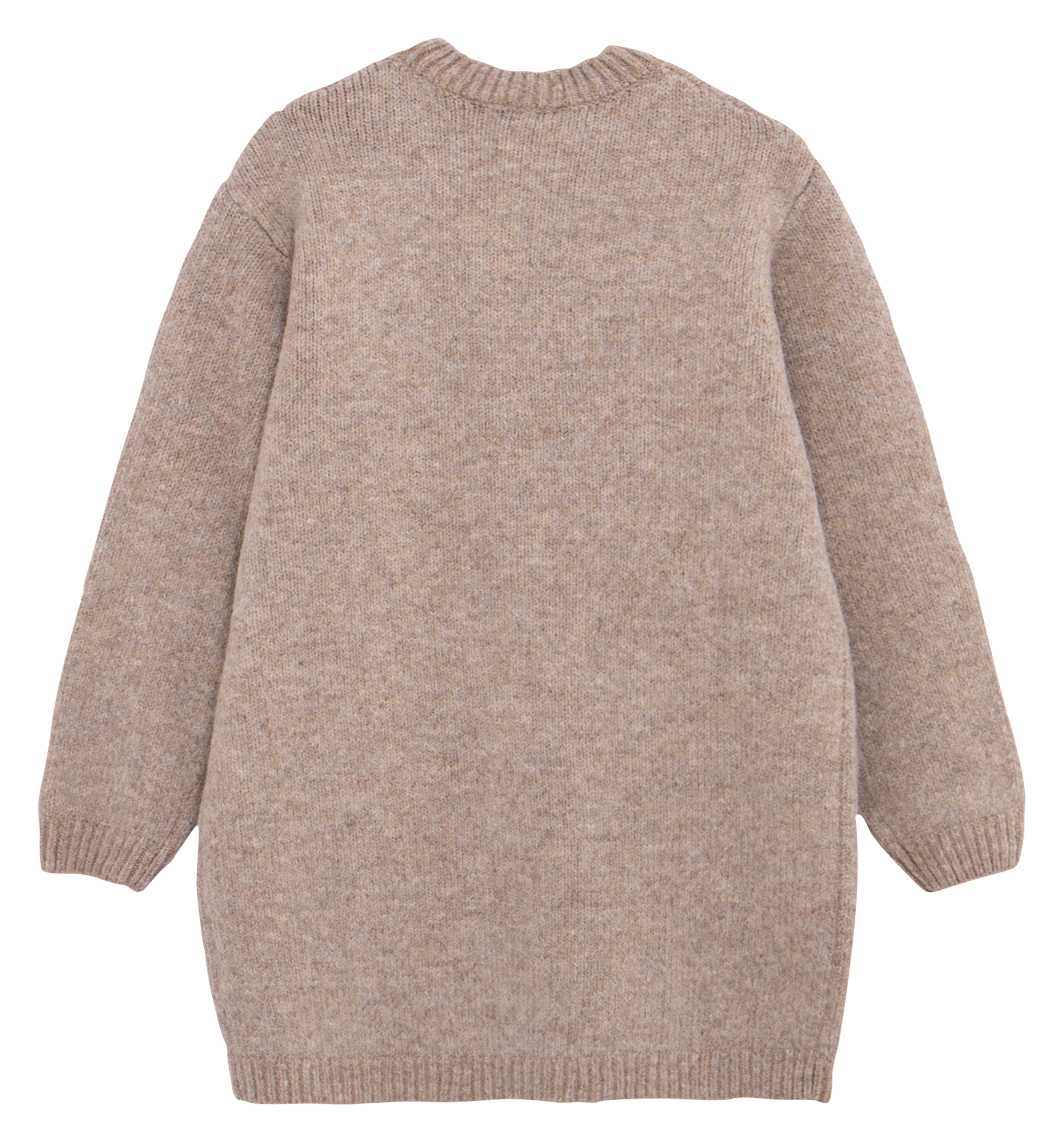 Robe pull brodée | Beige