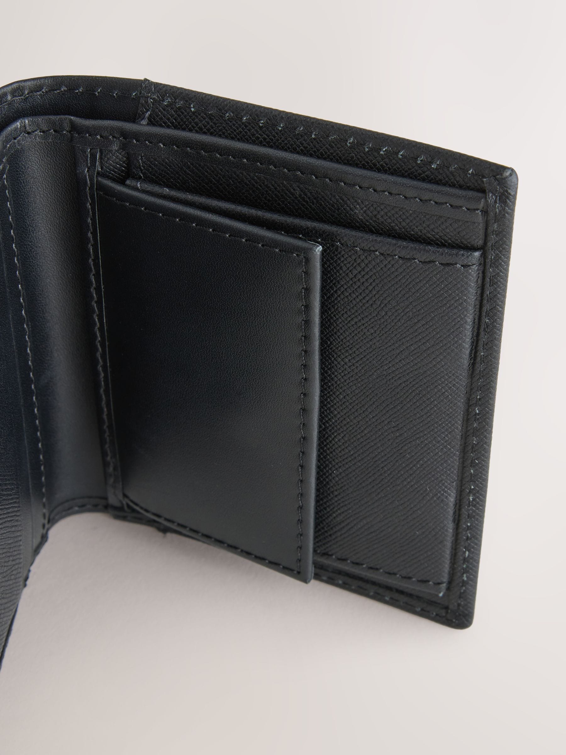 Zwart - Saffiano Leather Swirly N Bifold Wallet