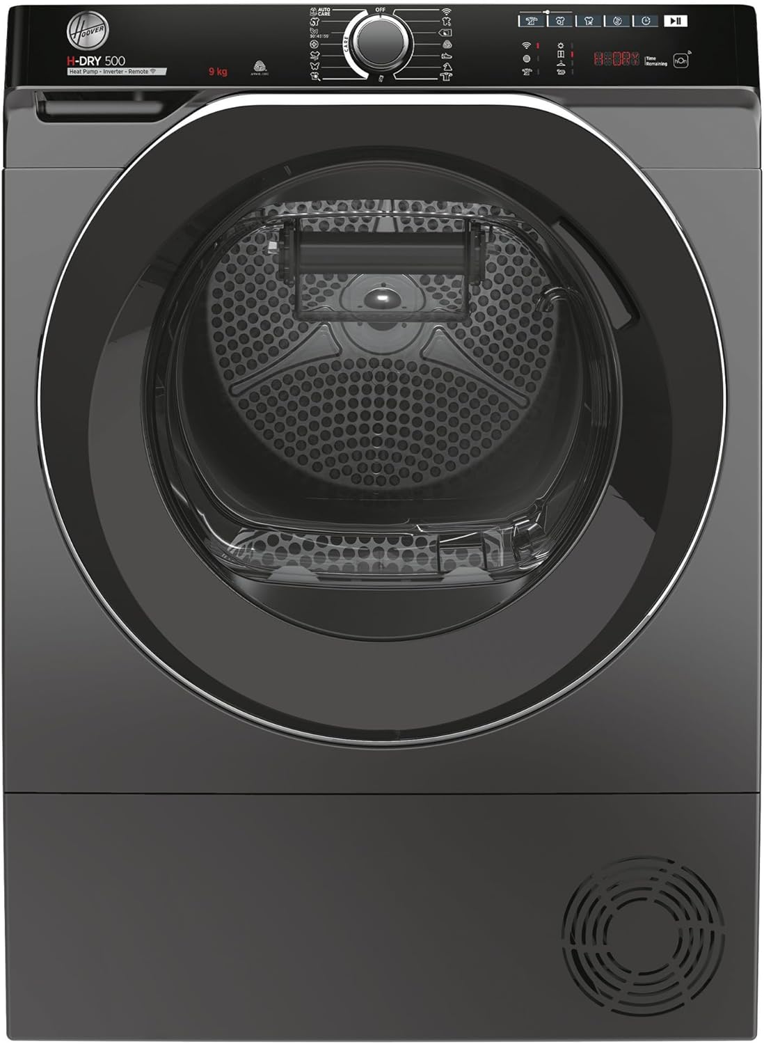 Hoover H-DRY500 NDPEH9A3TCBERXSS Wärmepumpentrockner I 9kg I Smarte Bedienung I AquaVision I Symbolblende