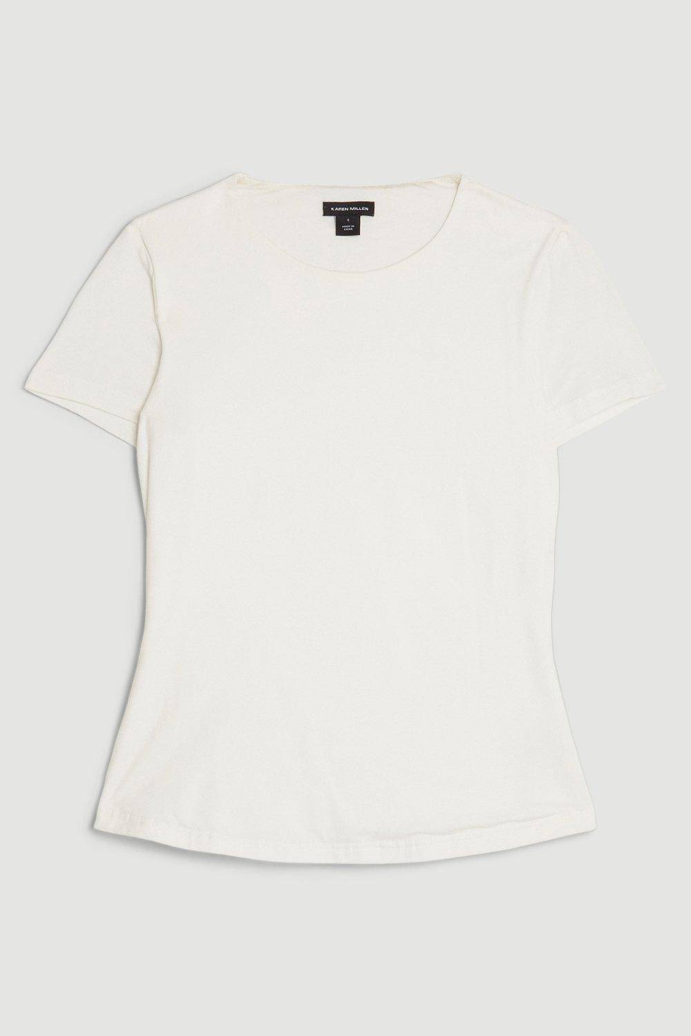 KarenMillen Stretch Cotton T-Shirt