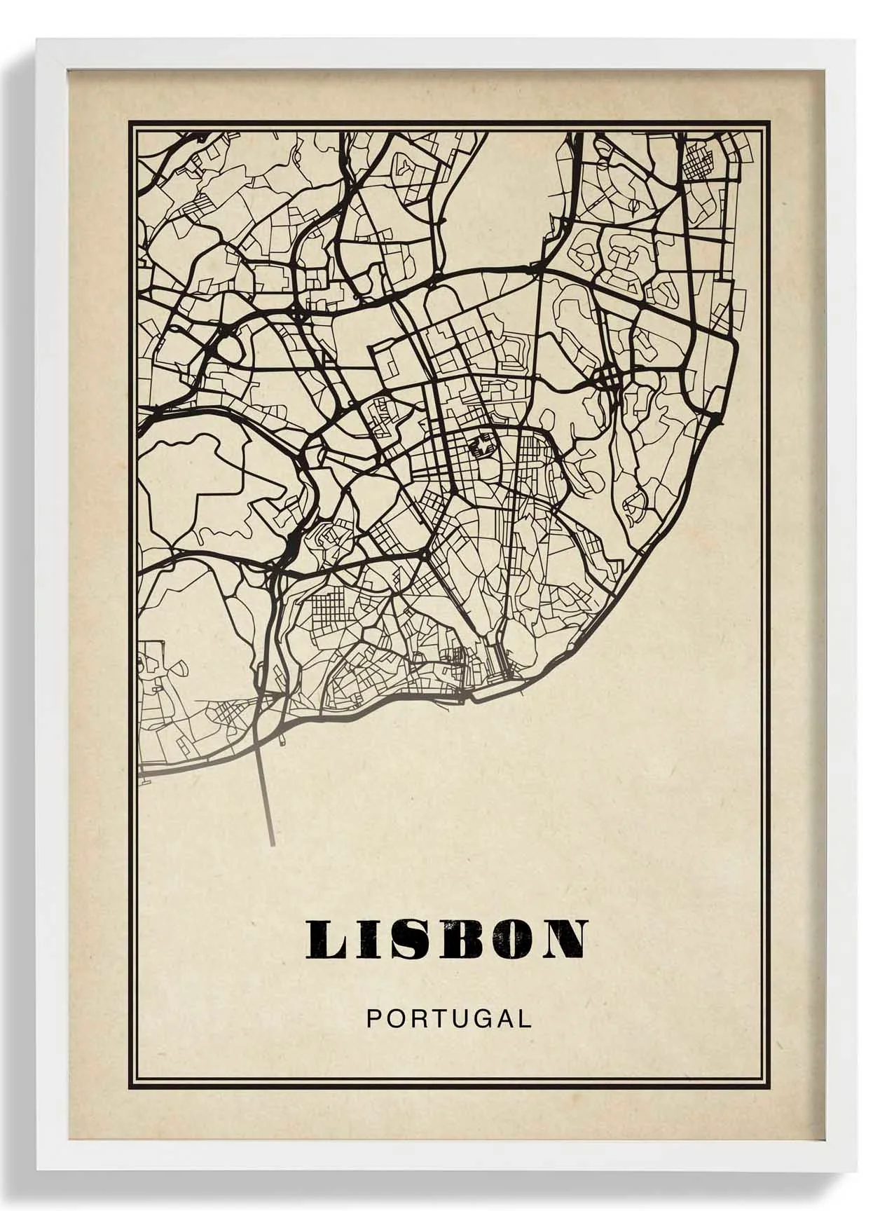 Lissabon Stadt Sepia