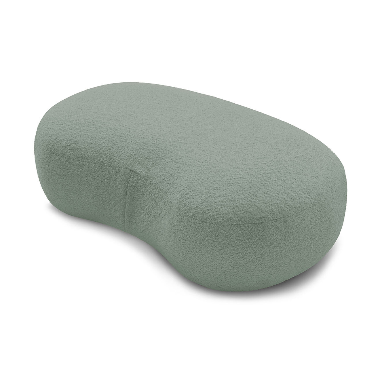 Bobochic Pouf Saint-Germain tissu bouclette vert - 147x90x47 cm