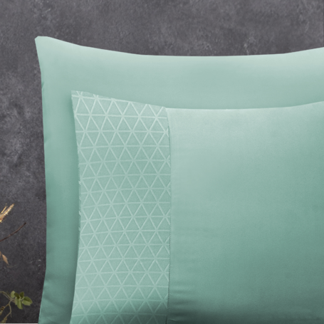 Dekbedovertrek Embossed - Marseille - Mintgroen