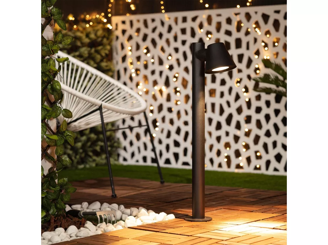 Balise LED Extérieure 7W en Saillie sur Pied 60cm Oroco 3000K Blanc chaud