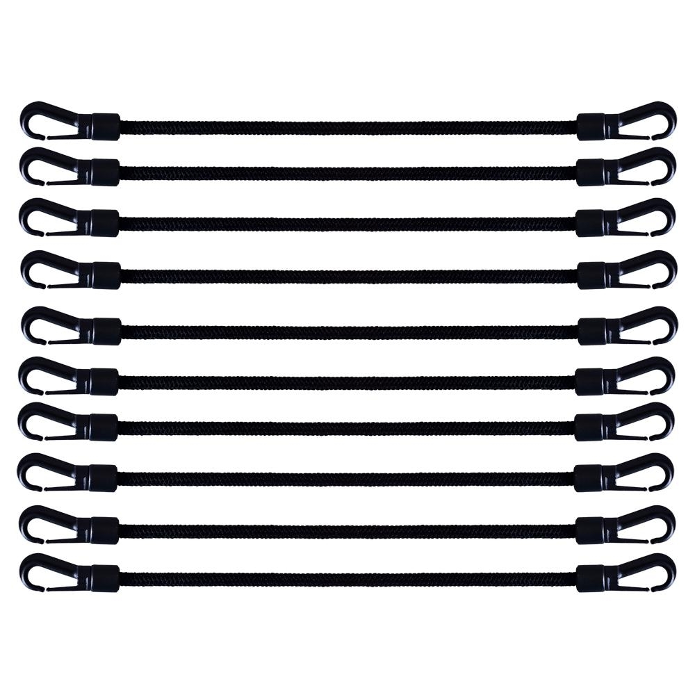 Hindermann Gummispanner mit Kunststoffhaken 80 cm 10er Set