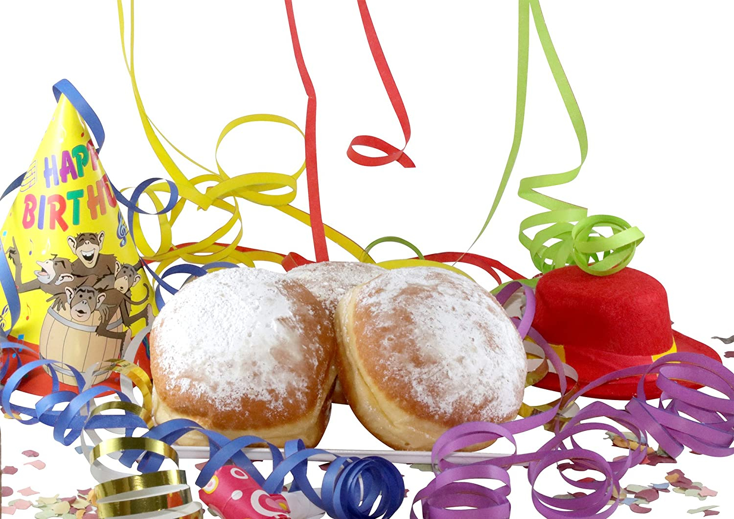 (3er Set) 4m Papier Luftschlangen Party Tisch Deko Metallic Rollen für Geburtstag / Hochzeit / Fasnacht - Blau