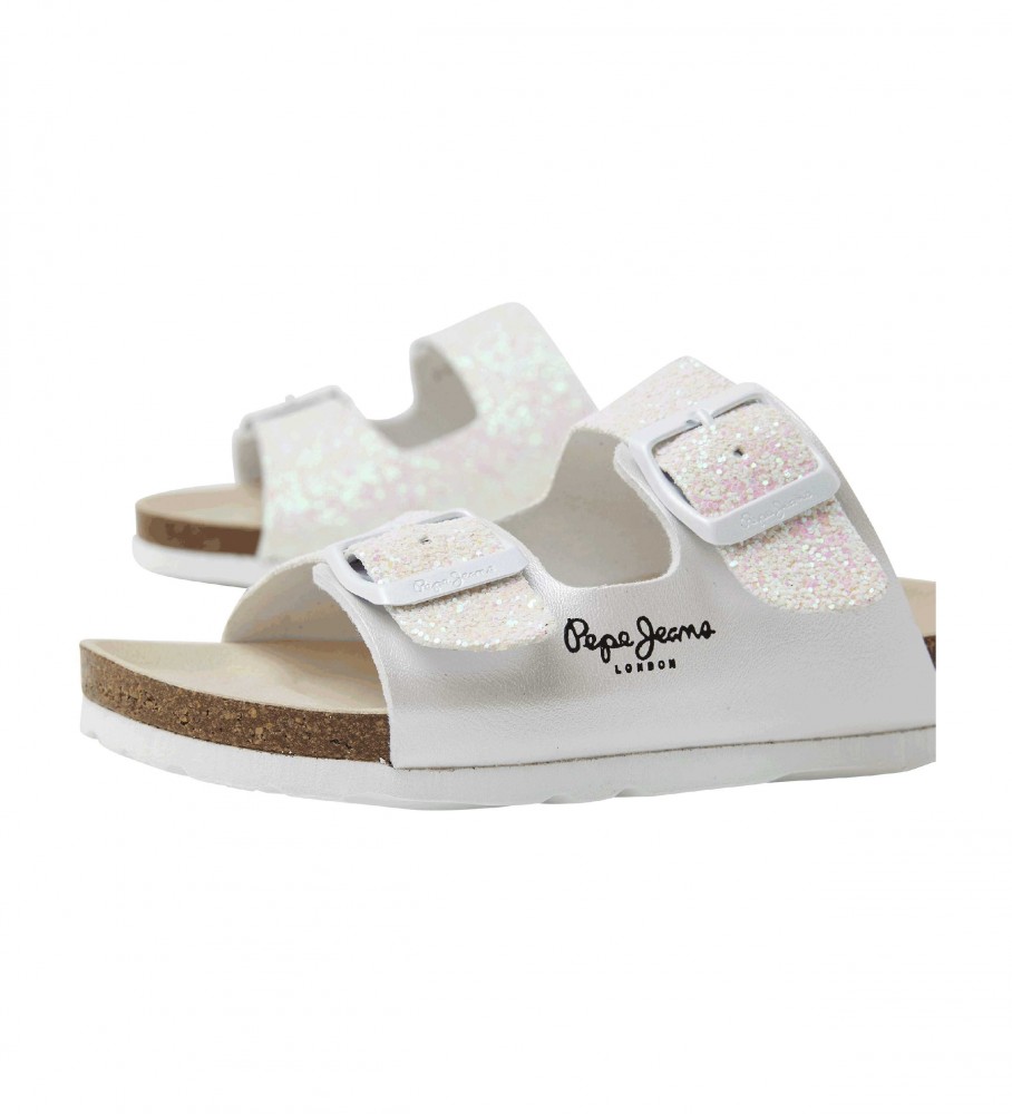 Sandálias Pepe Jeans Oban para casal, brancas
