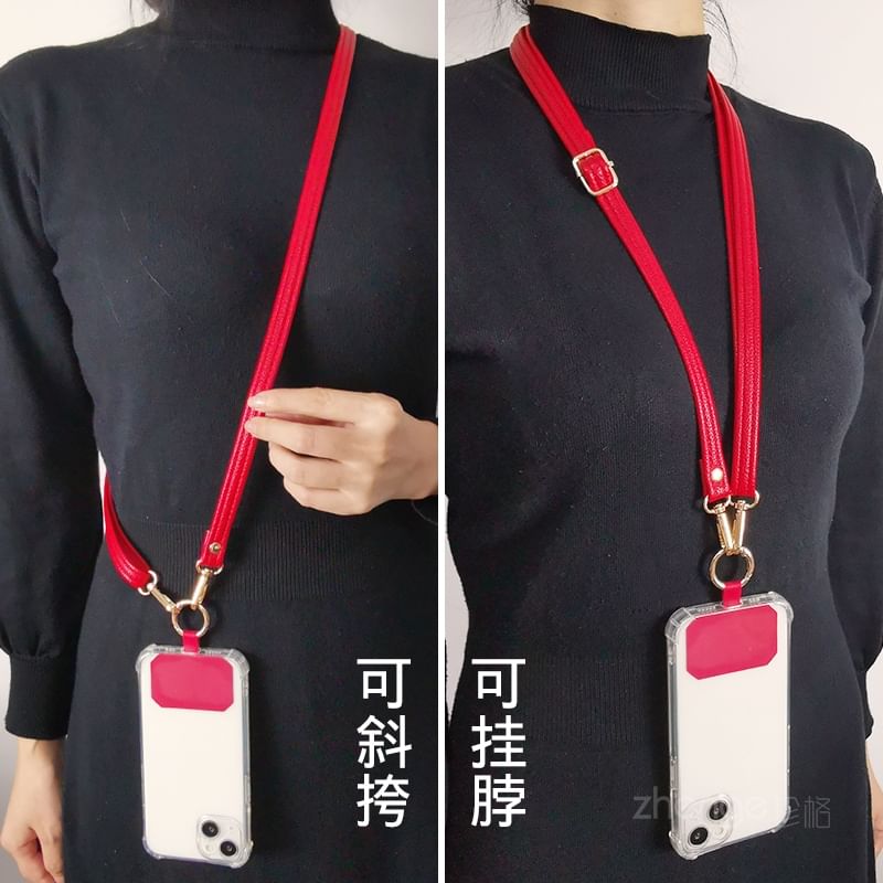 Harnai - Effen telefoonkoord van imitatieleer