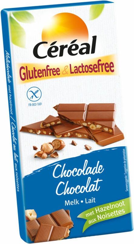 Cereal - Melkchocolade Hazelnoot - Chocolade - 100 Gram - Glutenvrij - Lactosevrij