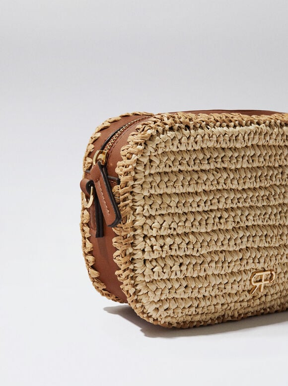 Bolso Bandolera De Paja - Camelo